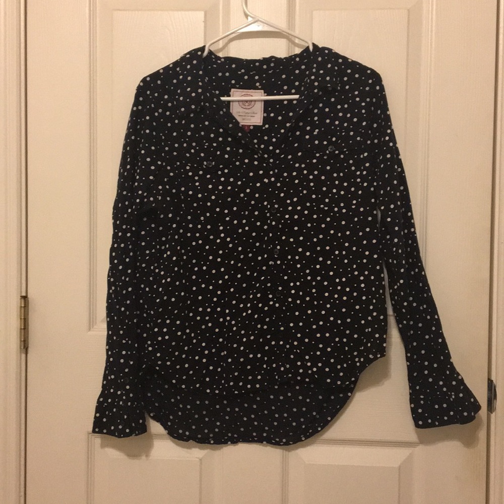 Black and White Polka Dot Button Down